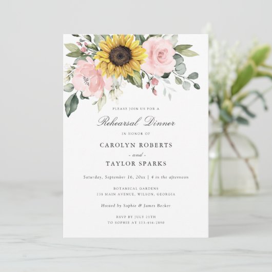 フローラひまわり赤面リハーサルディナ結婚ーズ 招待状 (スタンド正面)