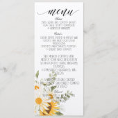 フローラひまわり&デイジーメニュー プログラム (正面)