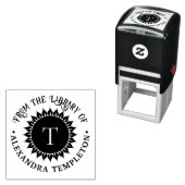 フローラひまわり#1イニシャル図書名 セルフインキングスタンプ (インサイチュ)