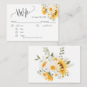 フローラひまわりRSVPカードエンクロージャカード エンクロージャーカード (正面/裏面)