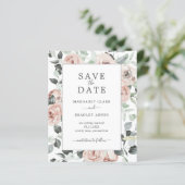 フローラほこりっぽいバラ予算結婚式の日付を保存 (スタンド正面)