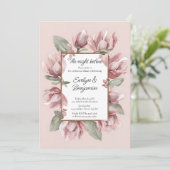 フローラほこりっぽいバラ赤面リハーサルディナー 招待状 (スタンド正面)