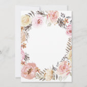 フローラほこりっぽいピンクリースバタフライドライブBy Shower 招待状 (裏面)