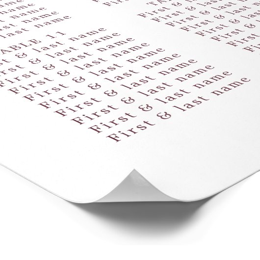 フローラほこりっぽいピンク結婚ローズの座席表 ポスター (角)