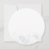 フローラほこりっぽい青い花水彩ブライダルシャワー 招待状 (裏面)