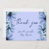 フローラほこりっぽい青紫 サンキューカード (正面)