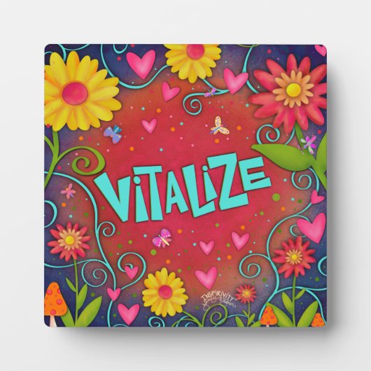 フローラやる気を起こさせるトレンディーを活性化する フォトプラーク (正面)