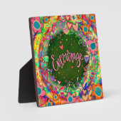 フローラやる気を起こさせるハートは刺激を促す フォトプラーク (正面)