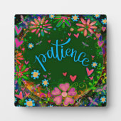 フローラやる気を起こさせるハート忍耐強さ フォトプラーク (正面)