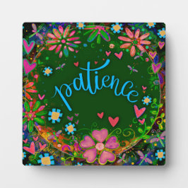 フローラやる気を起こさせるハート忍耐強さ フォトプラーク