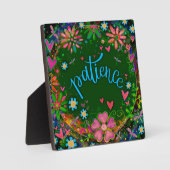 フローラやる気を起こさせるハート忍耐強さ フォトプラーク (正面)