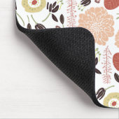 フローラよくはしゃぐボタニカルミックスピーチグリお洒落ーン マウスパッド (コーナー)