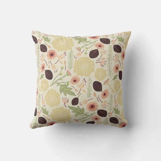 フローラよくはしゃぐ投げ花模様 クッション (裏面)