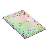フローラをテーマにした名前の付いたノートブック ノートブック (右側)