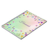 フローラをテーマにした名前の付いたノートブック ノートブック (左側)