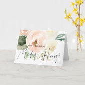 フローラをメイド・オブ・オーナー（花嫁付き添い人）結婚提案書 カード (黄色い花)