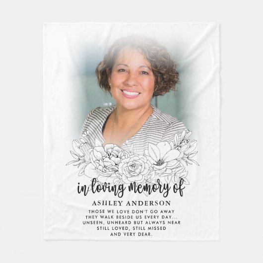 フローラを思い出エレガントす写真に撮る フリースブランケット (正面)