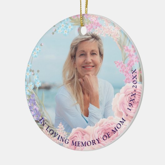 フローラを愛エレガントする写真のフレーム セラミックオーナメント (左)