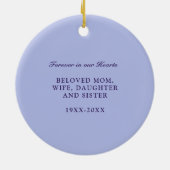 フローラを愛エレガントする写真のフレーム セラミックオーナメント (裏面)