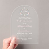 フローラを構成する集団宗教結婚の アクリル招待状 (インサイチュ (ポータブル))