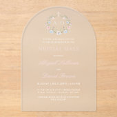 フローラを構成する集団宗教結婚の アクリル招待状 (正面)