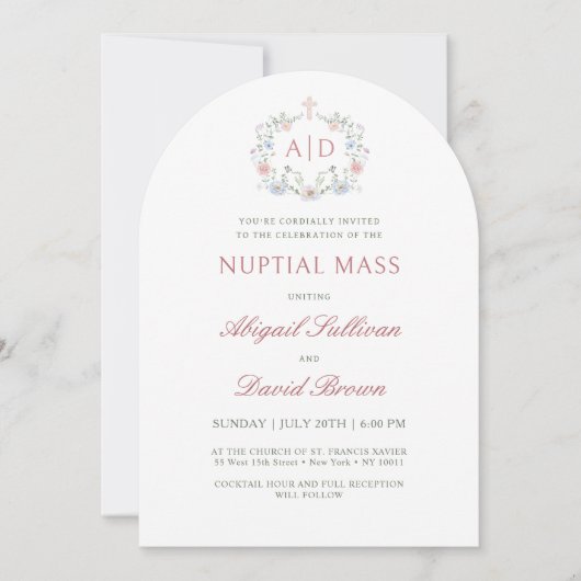 フローラを構成する集団宗教結婚の 招待状 (正面)