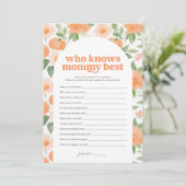 フローラを知っているカボチャの赤ちゃん最高のシャワー 招待状 (スタンド正面)