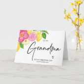 フローラを私の結婚式の日のおばあちゃんに カード (黄色い花)
