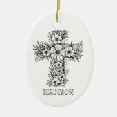 フローラを越える宗教自分の形見を作成 セラミックオーナメント (正面)