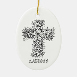 フローラを越える宗教自分の形見を作成 セラミックオーナメント