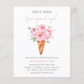 フローラアイスエレガントクリームブライダルシャワー招待 チラシ (正面)