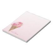 フローラアイスクリームコーンこちらスクープ ノートパッド (回転)