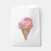 フローラアイスクリームコーンブライダルシャワースコップ フェイバーバッグ (正面)