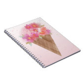 フローラアイスクリーム&名前スパイラルフォトノートブック ノートブック (右側)