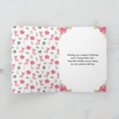 フローラアイススケートピンクメリークリスマス シーズンカード (内部)