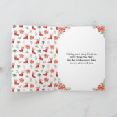 フローラアイススケートレッドメリークリスマス シーズンカード (内部)