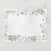 フローラアイボリーホワイトプリンセス誕生日キンセアニェラI インビテーションポストカード (裏面)