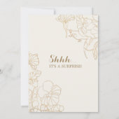 フローラアイボリー金ゴールドサプライズ90th誕生日パーティー 招待状 (裏面)