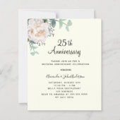 フローラアイボリー25結婚周年の招待 (正面)