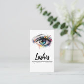 フローラアイラッシュまつげエクステンションのメイクアップ 名刺 (スタンド正面)