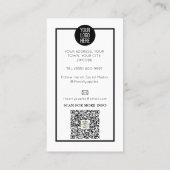 フローラアイラッシュまつげエクステンションのメイクアップ 名刺 (裏面)