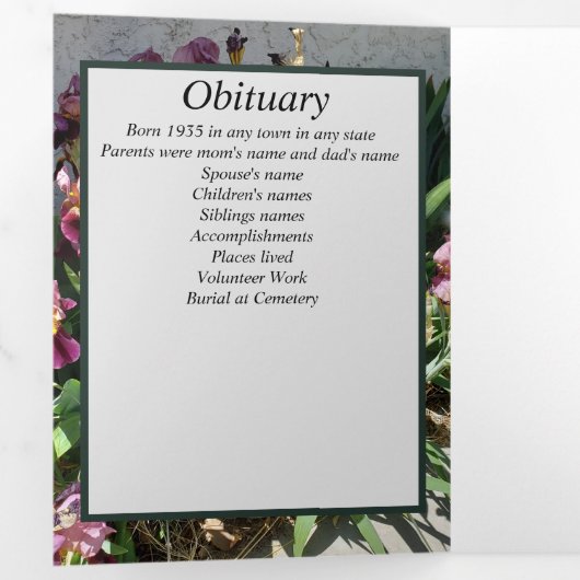 フローラアイリスパッチ5枚記念 三つ折り案内状 (内部最初)