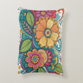 フローラアカラフルート枕 アクセントクッション (裏面(縦))