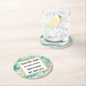 フローラアクアモダン金ゴールド保存DATEコースター ラウンドペーパーコースター (インサイチュ)