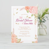 フローラアクセントのブライダルシャワー招待 招待状 (スタンド正面)