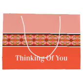 フローラアクセントストライプ付き ラージペーパーバッグ (裏面)