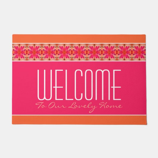 フローラアクセントデザイナー ドアマット (正面)