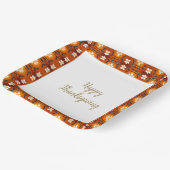 フローラアクセントパターン（の模様が）ある ペーパープレート (傾斜あり)