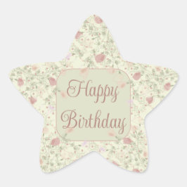 フローラアクセント付きシート 星シール