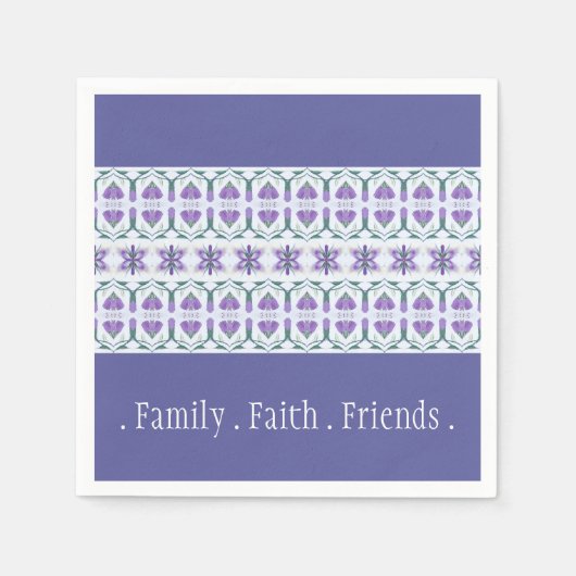 フローラアクセント付き包皮 スタンダードカクテルナプキン (正面)